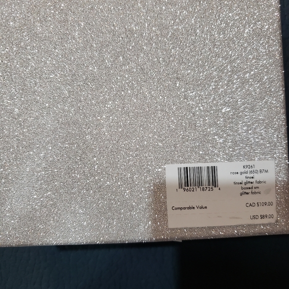 NWT Kate Spade Rose Gold tinsel glitter cardholder - Picture 2 of 4